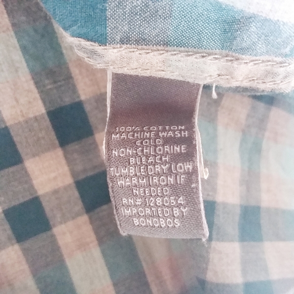 Bonobos Med. Button Front Shirt Casual L/S Cotton - Picture 5 of 5